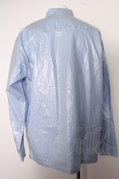 画像4: AIVER シャツ.ストライプPUコーティングL/S /サックス/M O-22-09-04-016-ET-sh-YM-ZT074 (4)