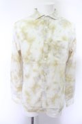【WINTERセール】GOSTAR DE FUGA シャツ.ムラ染め長袖 /イエロー/46 O-22-09-12-039-GO-sh-YM-ZT193