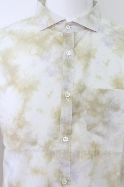 画像2: GOSTAR DE FUGA シャツ.ムラ染め長袖 /イエロー/46 O-22-09-12-039-GO-sh-YM-ZT193 (2)