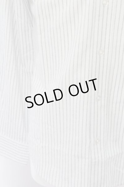 画像3: CavariA シャツ.綿麻ホリゾンタルカラー /ストライプホワイト/46 O-22-09-12-044-Ca-sh-YM-ZT445 (3)