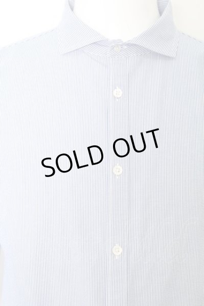 画像2: GOSTAR DE FUGA シャツ.ストレッチシアサッカーワイドカラー7分袖 /ブルー/48 O-22-09-12-070-GO-sh-YM-ZT185 (2)