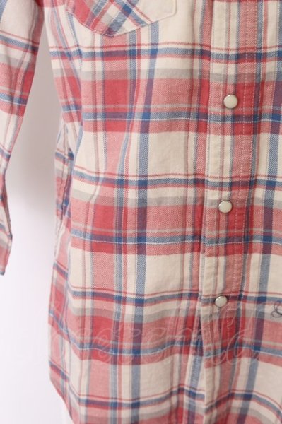 画像3: JACKROSE シャツ.ワイドチェックネル /レッド/3 O-22-09-12-078-JA-sh-YM-ZT185 (3)