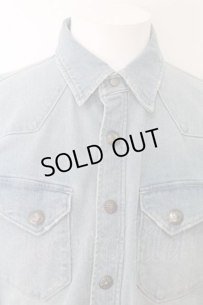 画像2: JACKROSE シャツ.コンチョボタンストレッチウエスタン /ライトインディゴ/3 O-22-09-12-087-JA-sh-YM-ZT441 (2)