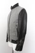 画像3: Luv maison ジャケット.ゴートレザー切り替えハウンズトゥースシングルライダース /グレーｘブラック/44 O-22-09-19-023-Lu-ja-YM-ZT-ML020 (3)