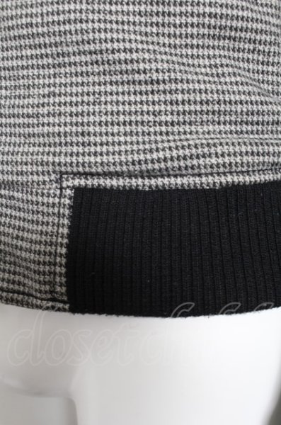 画像5: Luv maison ジャケット.ゴートレザー切り替えハウンズトゥースシングルライダース /グレーｘブラック/44 O-22-09-19-023-Lu-ja-YM-ZT-ML020 (5)