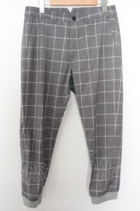 【SALE】GOSTAR DE FUGA パンツ.Kir ウインドペンチェックリブスラックス /グレー/44