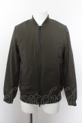 【WINTERセール】GOSTAR DE FUGA ジャケット.Rafale 止水ファスナーストレッチシャンブレーMA-1 /カーキ/44 O-22-09-22-058-GO-ja-YM-ZT178