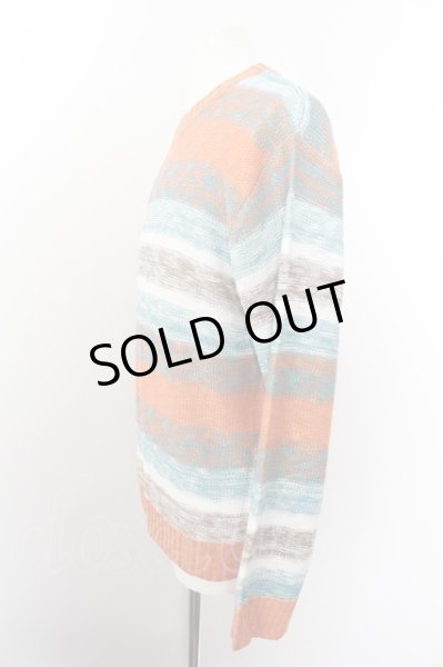 画像3: CavariA ニット.配色グラデーションクルーネックニット /オレンジ/46 O-22-09-22-069-Ca-to-YM-ZT440 (3)