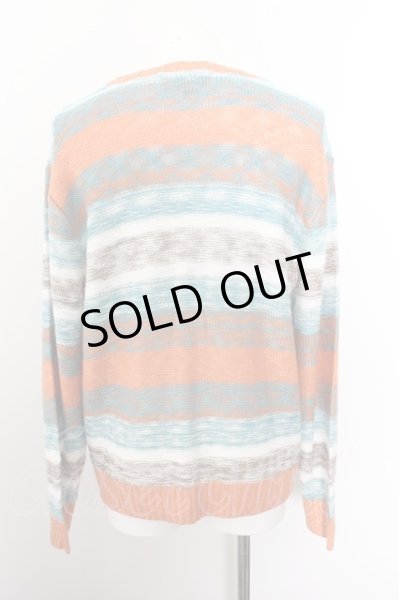 画像4: CavariA ニット.配色グラデーションクルーネックニット /オレンジ/46 O-22-09-22-069-Ca-to-YM-ZT440 (4)