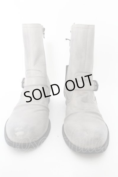 画像2: FUGA ブーツ.AirForce 斜行ジップレザーエンジニア /グレー/42 O-22-09-22-109-FU-sho-YM-ZT424 (2)