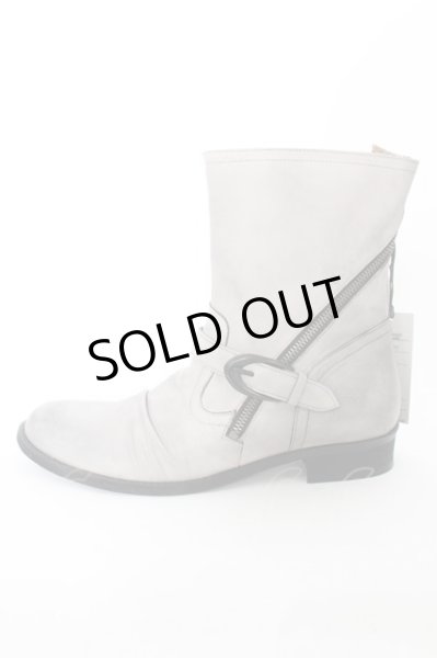 画像4: FUGA ブーツ.AirForce 斜行ジップレザーエンジニア /グレー/42 O-22-09-22-109-FU-sho-YM-ZT424 (4)