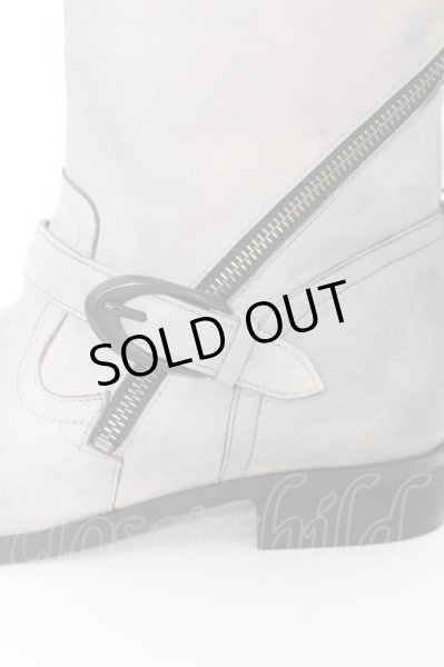 画像5: FUGA ブーツ.AirForce 斜行ジップレザーエンジニア /グレー/42 O-22-09-22-109-FU-sho-YM-ZT424 (5)