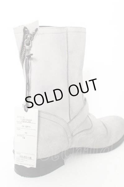 画像6: FUGA ブーツ.AirForce 斜行ジップレザーエンジニア /グレー/42 O-22-09-22-109-FU-sho-YM-ZT424 (6)