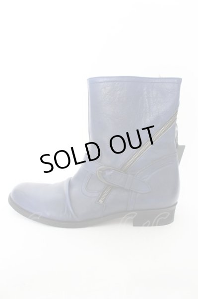 画像4: FUGA ブーツ.AirForce 斜行ジップレザーエンジニア /ブルー/43 O-22-09-22-113-FU-sho-YM-ZT424 (4)