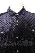 画像2: NO ID. BLACK シャツ.ベロアウエスタンロング /ネイビー/2 O-22-09-27-024-NO-sh-YM-ZT227 (2)