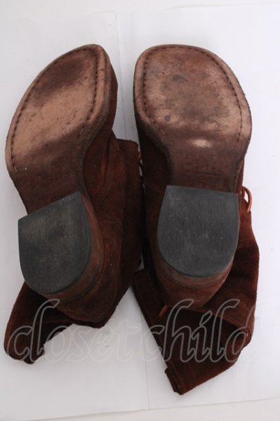 画像4: Moonage Devilment(清春) ブーツ.スエードレザーレースアップ /ワイン/41 T-22-09-30-045-Mo-sho-NA-ZT-S003 (4)