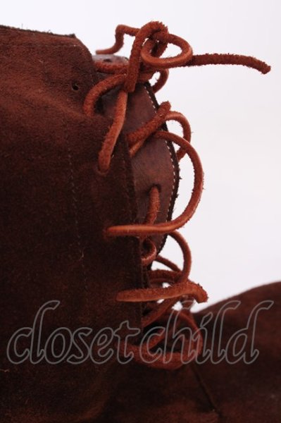 画像8: Moonage Devilment(清春) ブーツ.スエードレザーレースアップ /ワイン/41 T-22-09-30-045-Mo-sho-NA-ZT-S003 (8)