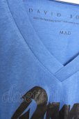 画像3: 【SALE】Moonage Devilment(清春) Tシャツ.MaD×BOWIE V/N LOGO T /ブルー/44 T-22-09-30-007-Mo-ts-NA-ZT339 (3)