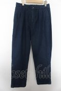 【WINTERセール】Luv maison パンツ.クロップドデニム /インディゴ/44 O-22-09-30-076-Lu-pa-YM-ZT023