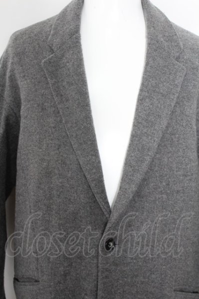 画像2: GALLIS ADDICTION コート.ドロップショルダーウールチェスター /グレー/4 O-22-10-05-005-ET-ou-YM-ZT010 (2)