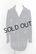 【SALE】NO ID. BLACK コート.メルトンWライダースハーフ /ネイビー/1 O-22-10-05-010-NO-ou-YM-ZT477