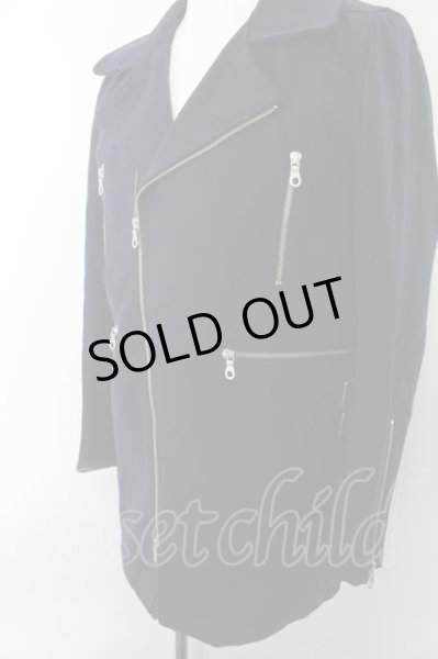 画像3: NO ID. BLACK コート.メルトンWライダースハーフ /ネイビー/1 O-22-10-05-010-NO-ou-YM-ZT477 (3)