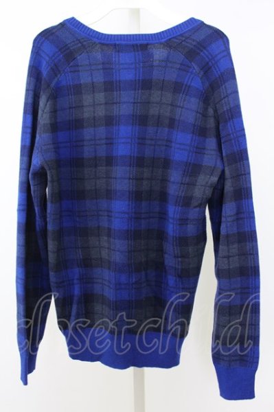 画像2: GOSTAR DE FUGA ニットソー.Peerless ジャガードチェック /ブルー/46 T-22-10-06-027-GO-to-YM-ZT291 (2)