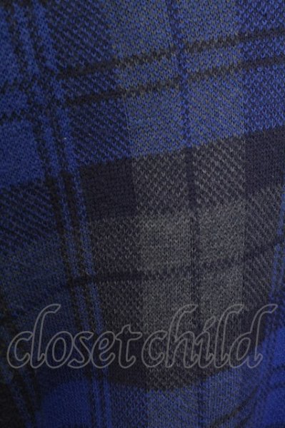 画像4: GOSTAR DE FUGA ニットソー.Peerless ジャガードチェック /ブルー/46 T-22-10-06-027-GO-to-YM-ZT291 (4)