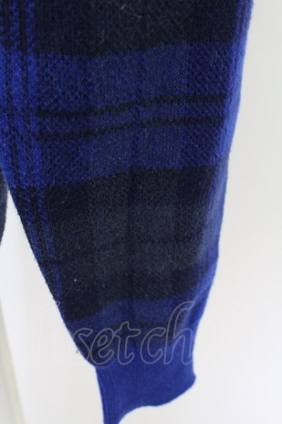 画像5: GOSTAR DE FUGA ニットソー.Peerless ジャガードチェック /ブルー/46 T-22-10-06-027-GO-to-YM-ZT291 (5)