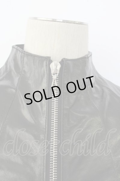 画像4: SHELLAC ジャケット.ゴートレザーボトルネックシングル /ブラック/46 T-22-10-06-043-SH-ja-ET-ZT-ML029 (4)