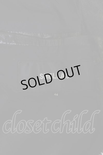 画像6: SHELLAC ジャケット.ゴートレザーボトルネックシングル /ブラック/46 T-22-10-06-043-SH-ja-ET-ZT-ML029 (6)