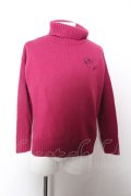 【WINTERセール】NieR CLOTHINGニット.ハート刺繍スリット /パープル/F O-22-10-13-075-SE-to-YM-ZT225