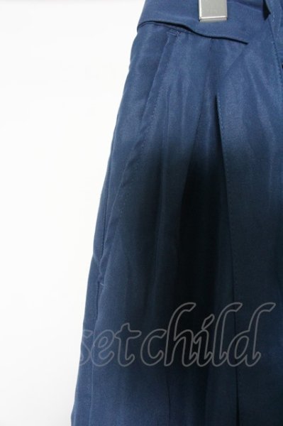 画像2: KMK(KINGLY MASK) パンツ.ロングベルト付きタックワイド /ネイビー/M O-22-10-13-082-KM-pa-YM-ZT245 (2)