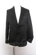 【WINTERセール】glamb ジャケット.Floria tailored /ブラックｘワイン/1 O-22-10-13-100-ET-ja-YM-ZT216
