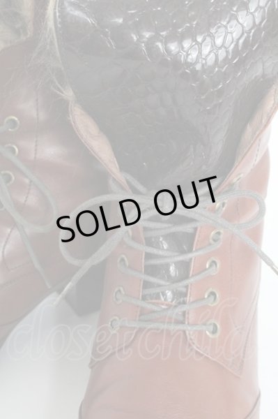 画像2: TORNADO MART シューズ.ポインテッドエンボスファーブーツ O-22-10-17-061-TO-sho-YM-ZT4000 (2)