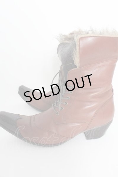 画像4: TORNADO MART シューズ.ポインテッドエンボスファーブーツ O-22-10-17-061-TO-sho-YM-ZT4000 (4)