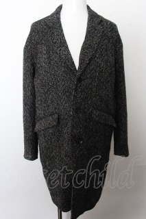 新品 NO ID. ラムベジタブルフェイクムートンリバーシブルハイカラーコート NO ID. BLACK / コート.ラムベジタブルフェイクムートンリバーシブル