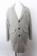 【WINTERセール】NO ID. BLACK コート.ツイードBIGチェスター /グレー/1 O-22-10-20-026-NO-ou-YM-ZT-M005