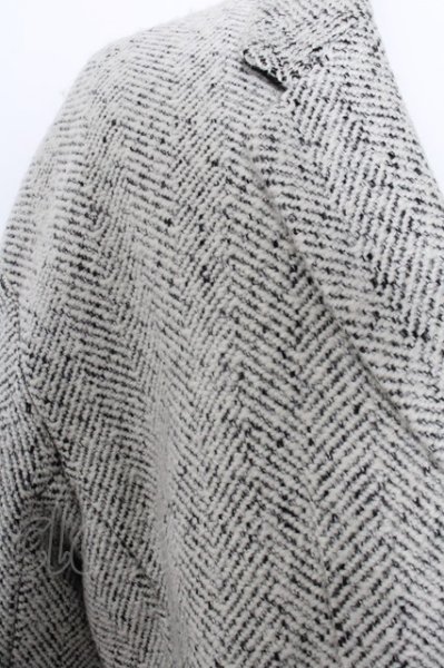 画像2: NO ID. BLACK コート.ツイードBIGチェスター /グレー/1 O-22-10-20-026-NO-ou-YM-ZT-M005 (2)