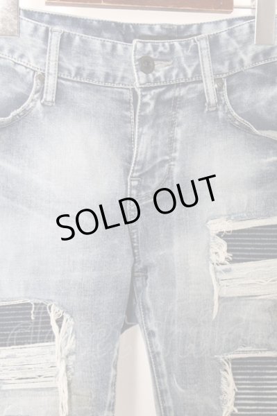 画像2: CIVARIZE パンツ.Tearing 蛇腹リメイクスキニーデニム /インディゴ/42 O-22-10-24-086-CI-pa-YM-ZT041 (2)