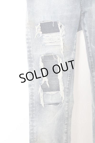 画像3: CIVARIZE パンツ.Tearing 蛇腹リメイクスキニーデニム /インディゴ/42 O-22-10-24-086-CI-pa-YM-ZT041 (3)