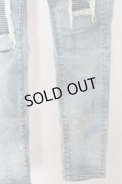 画像4: CIVARIZE パンツ.Tearing 蛇腹リメイクスキニーデニム /インディゴ/42 O-22-10-24-086-CI-pa-YM-ZT041 (4)