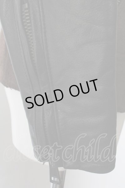 画像4: Moonage Devilment(清春) ジャケット.レザースリーブメルトンライダース /ブラウン/44 O-22-10-24-021-Mo-ja-YM-ZT109 (4)