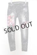 【SALE】CIVARIZE パンツ.リメイクパッチスキニー /ブラックｘレッド/42 O-22-10-28-074-CI-pa-YM-ZT469