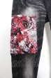 画像2: CIVARIZE パンツ.リメイクパッチスキニー /ブラックｘレッド/42 O-22-10-28-074-CI-pa-YM-ZT469 (2)