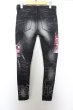 画像4: CIVARIZE パンツ.リメイクパッチスキニー /ブラックｘレッド/42 O-22-10-28-074-CI-pa-YM-ZT469 (4)
