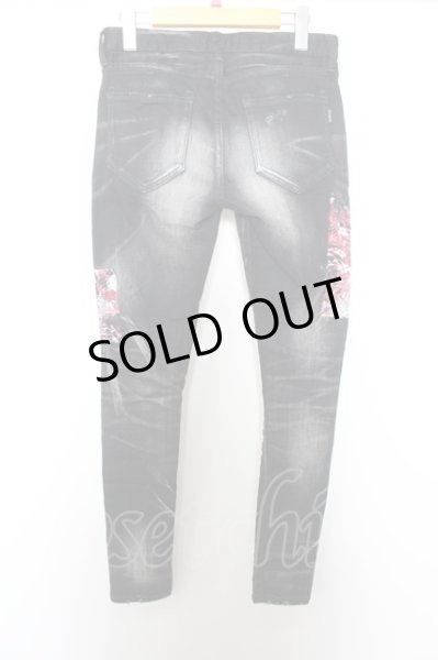 画像4: CIVARIZE パンツ.リメイクパッチスキニー /ブラックｘレッド/42 O-22-10-28-074-CI-pa-YM-ZT469 (4)