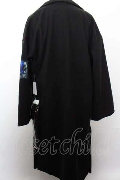 画像3: KMK(KINGLY MASK) コート.ローズパッチサイドスリットロング /ブラック/F O-22-10-31-027-KM-ou-YM-ZT040 (3)