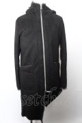 【WINTERセール】NO ID. BLACK コート.フェイクムートンリバーシブルフーデッド /ブラックｘグレー/3 O-22-10-31-042-NO-ou-YM-ZT-M006