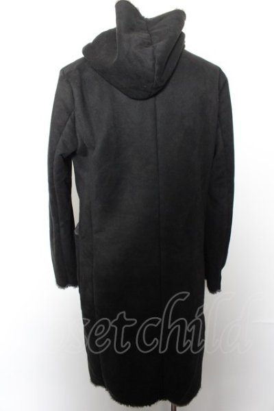 画像4: 【SALE】NO ID. BLACK コート.フェイクムートンリバーシブルフーデッド /ブラックｘグレー/3 O-22-10-31-042-NO-ou-YM-ZT520